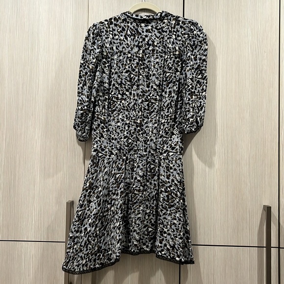 Zadig & Voltaire Raspail Leopard Print Crinkle Dress | Fits Medium - Picture 4 of 14